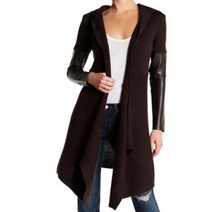 NWT Blank NYC brown sweater jacket with hood